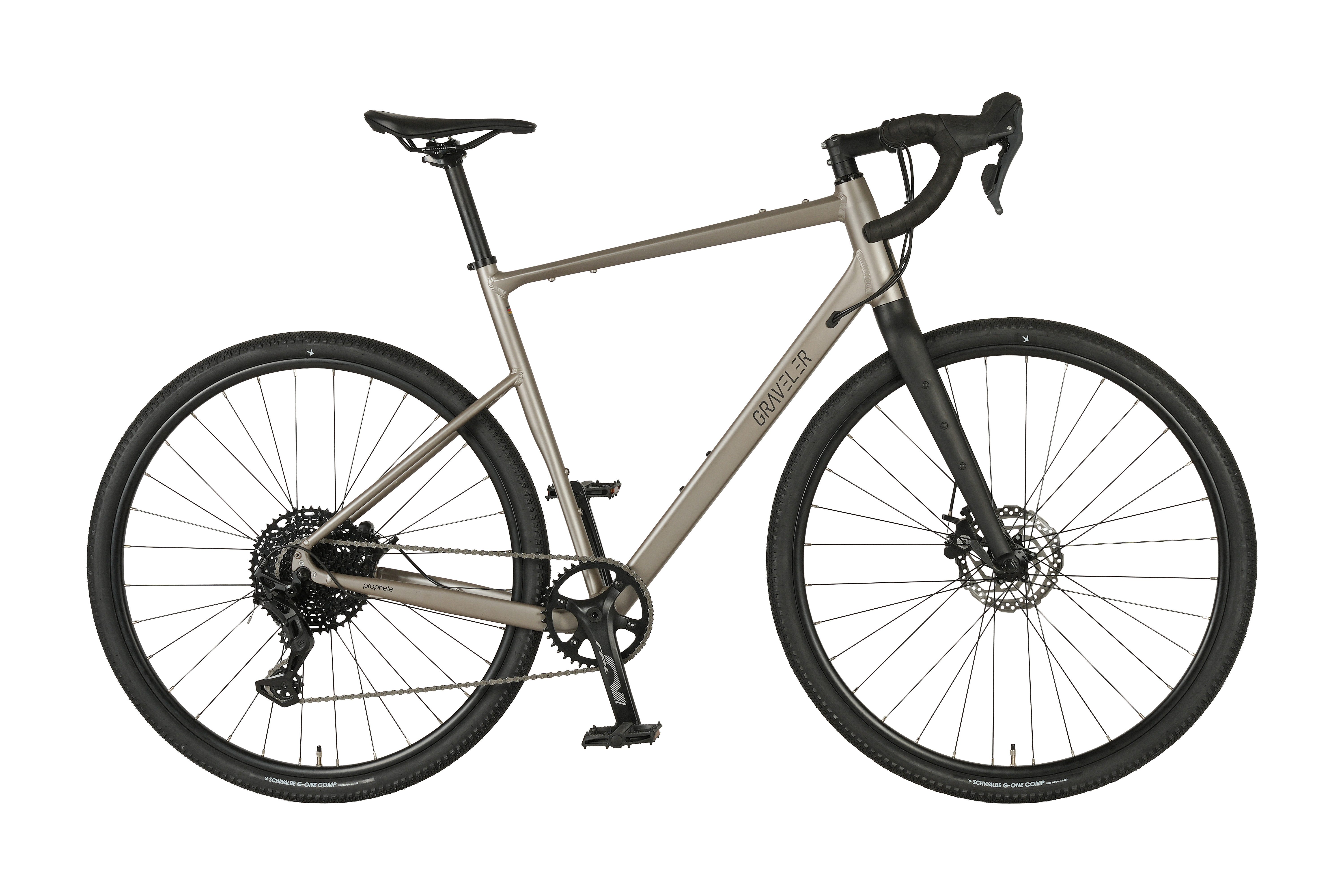 Prophete Gravelbike Prophete Graveler, 10 Gang microSHIFT Sword Schaltwerk, Kettenschaltung