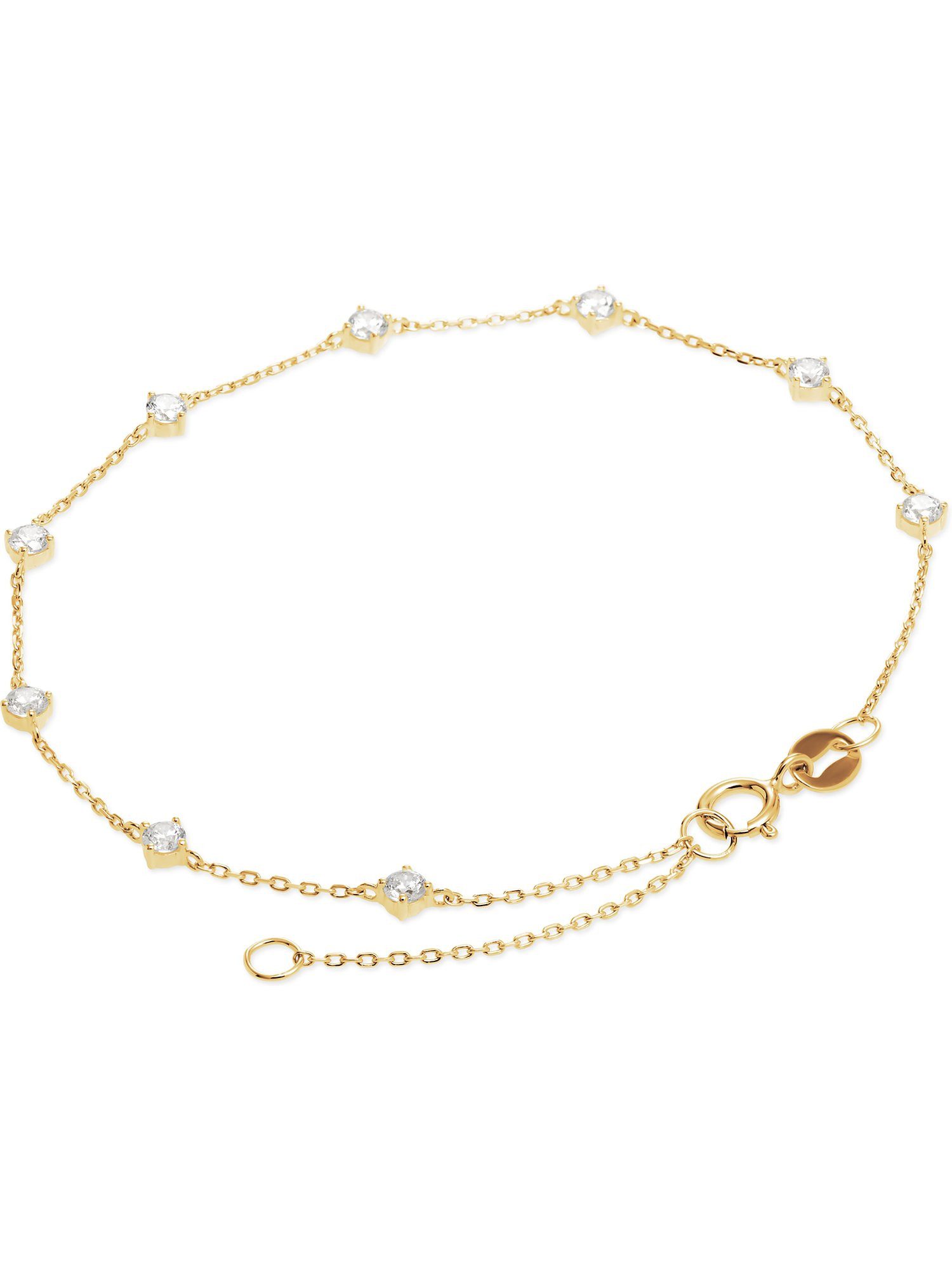 FAVS Silberarmband FAVS Damen-Armband 375er Gelbgold 9 Zirkonia, Modern