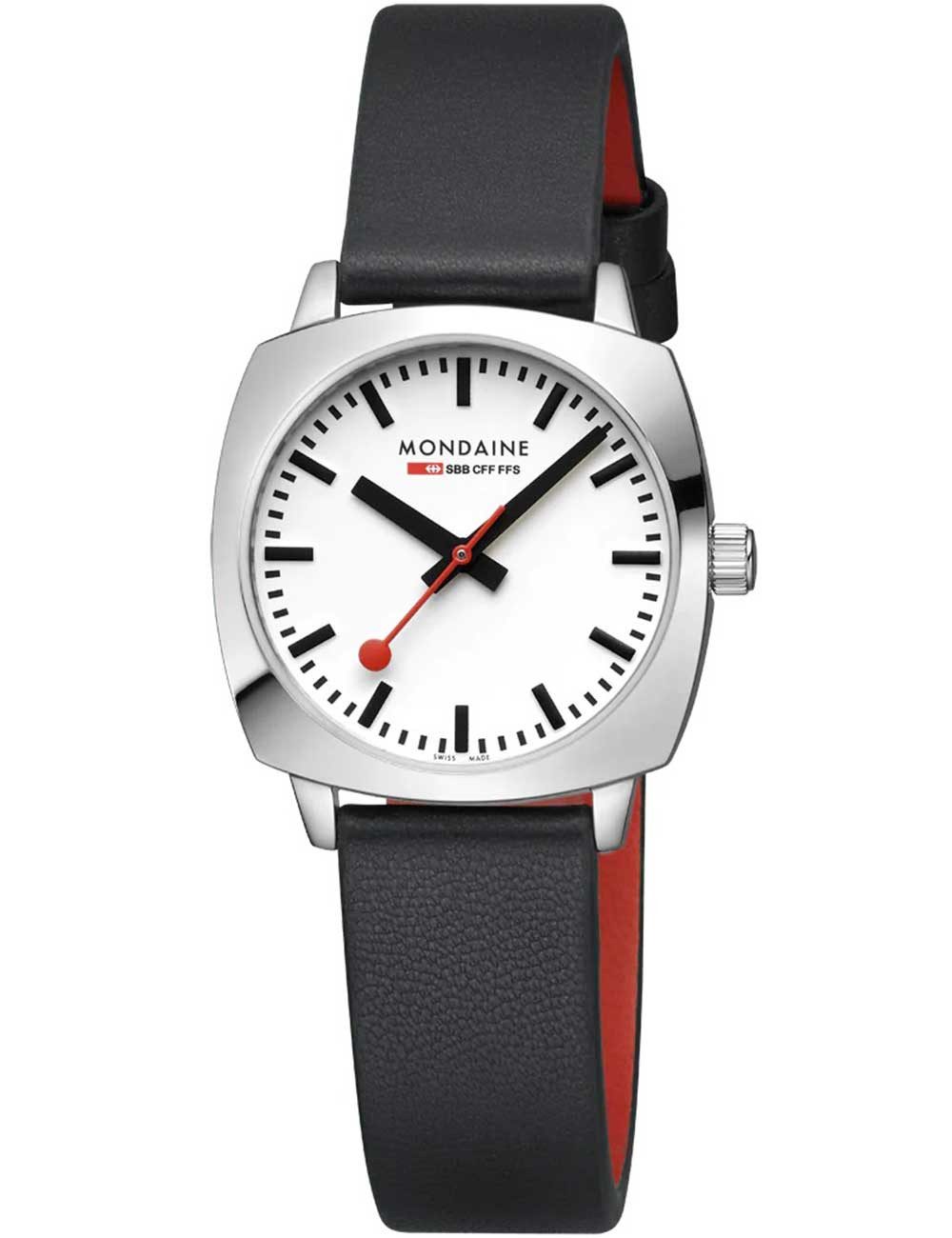 MONDAINE Automatikuhr Mondaine MSL.31110.LBV Damenuhr Petite Cushion 31mm 5ATM Mondaine MSL.31110.LBV Damenuhr Petite Cushion 31mm 5ATM