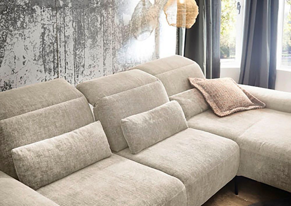 Home affaire Dekokissen Liora, Nierenkissen medium, Breite 65 cm, passend zur Liora-Serie, extra Rückenstütze & optisches Highlight