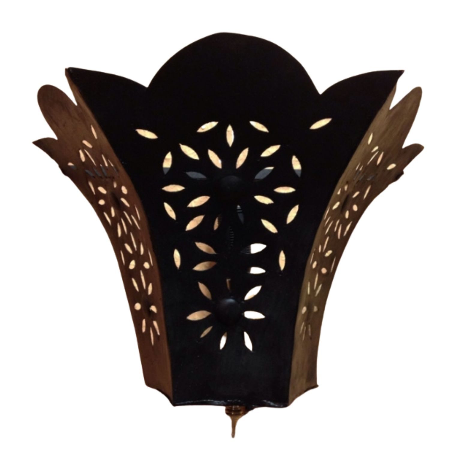 Marrakesch Orient & Mediterran Interior Wandleuchte Marokkanische Wandlampe Abelia H 38cm – Boho Vintage Handarbeit, ohne Leuchtmittel, Handarbeit