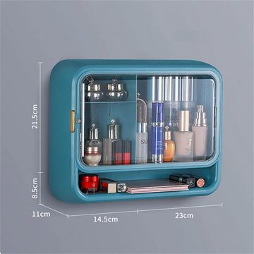 RefinedFlare Aufbewahrungsdose Kosmetik-Aufbewahrungsbox, wandmontiertes (Wandregal für Badezimmer mit großer Kapazität), stanzfreies, staubdichtes Badezimmer