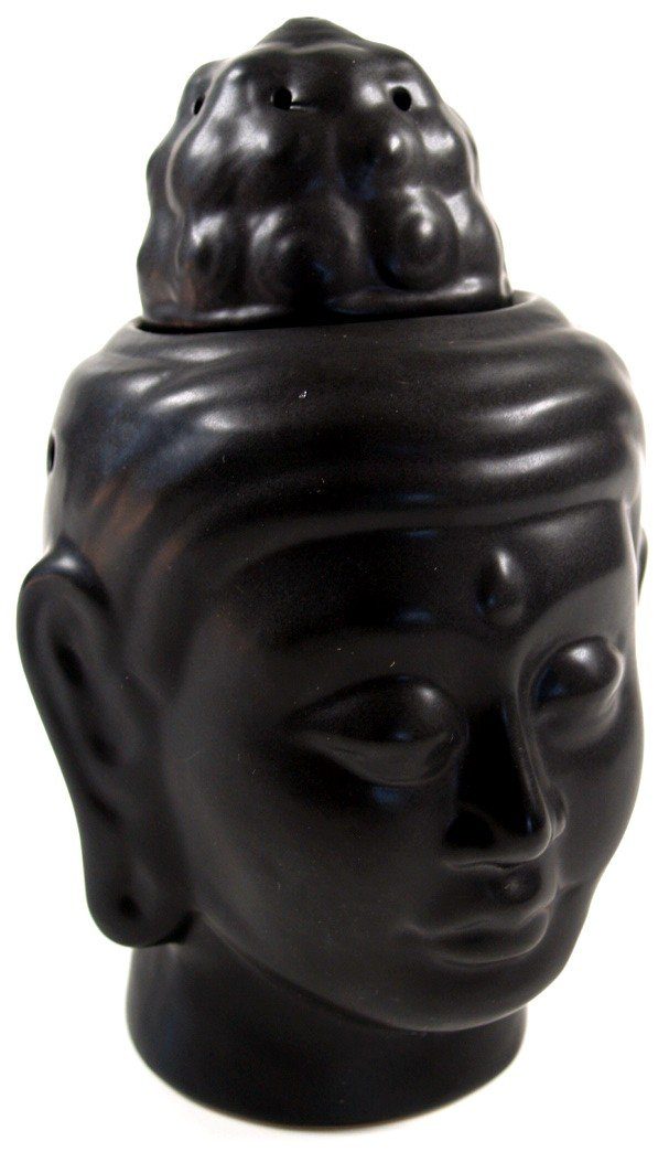 Guru-Shop Duftlampe Duftlampe in Buddhaform - Buddha 3 schwarz