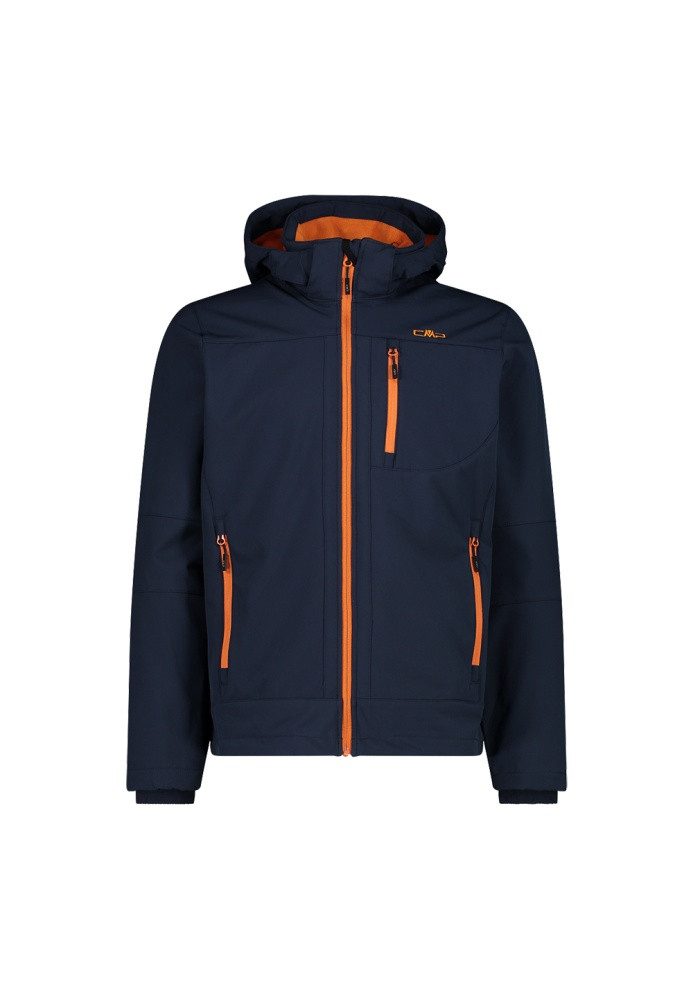 Softshelljacke CMP Herren Softshelljacke mit Innenfleece Zip Hood 3A01787N blue-jaffa