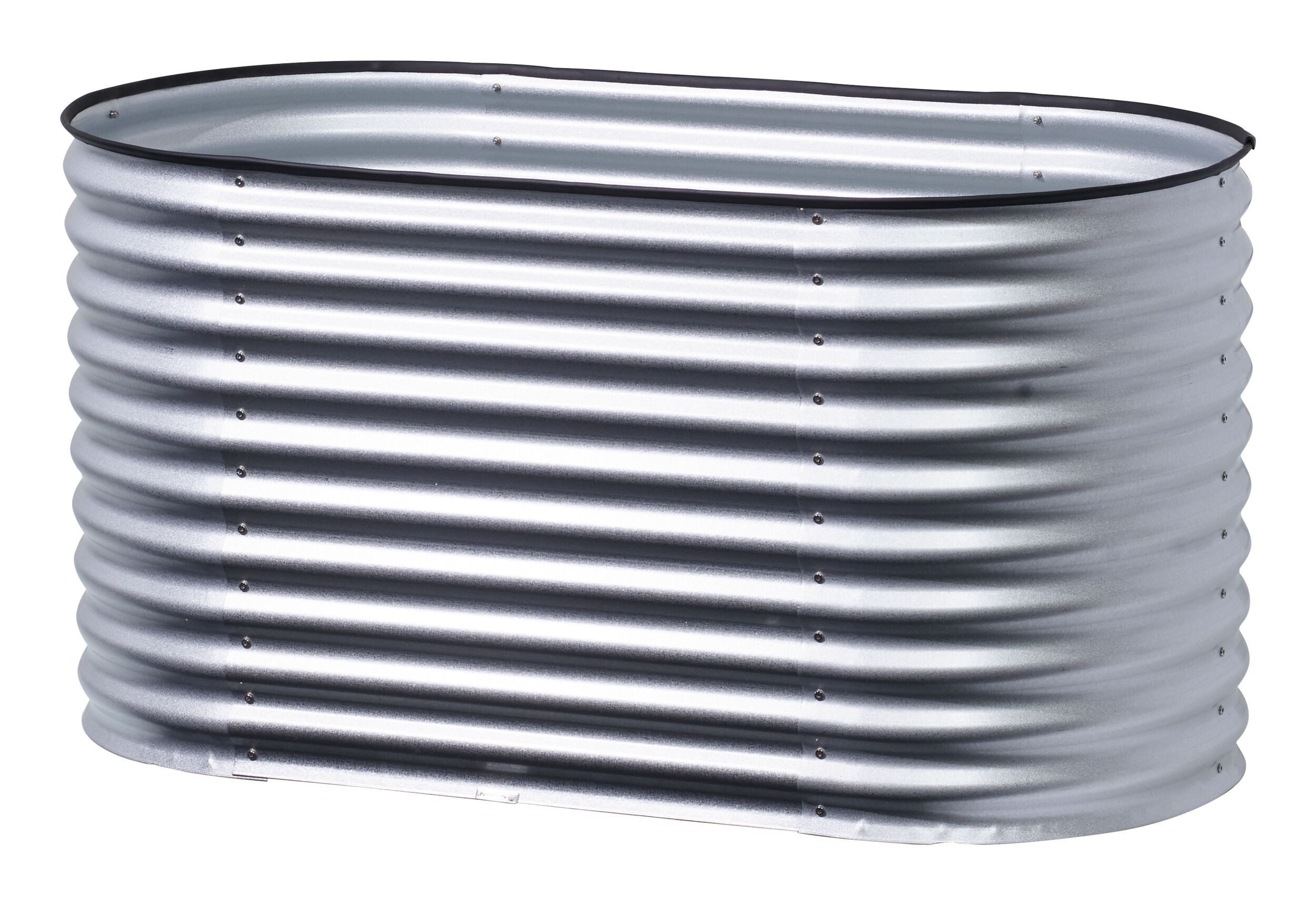 Floraworld Hochbeet, Silo oval 160 x 80 cm x 82 cm zink aluminium