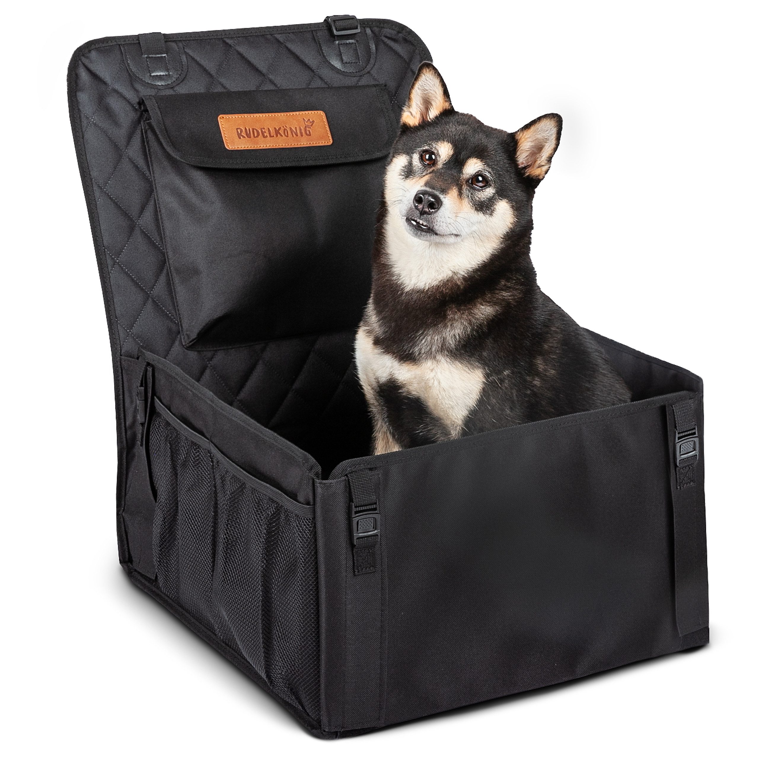Rudelkönig Hunde-Autositz Hundesitz für Auto Rücksitz, Autositz für Hunde, Polyester, Wasserabweisender Hundekorb für kleine und mittlere Hunde