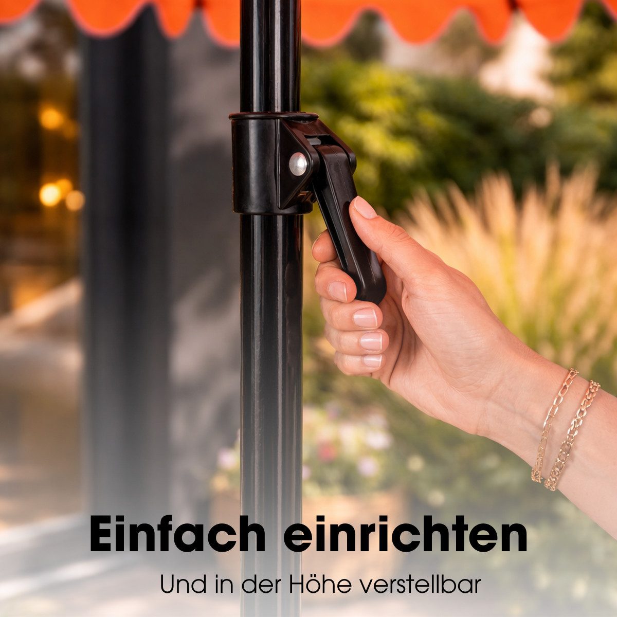 Mica Decorations Sonnenschirm Mica Decorations Neigbarer Sonnenschirm 238 x Ø195 cm – Bild 5 von 5