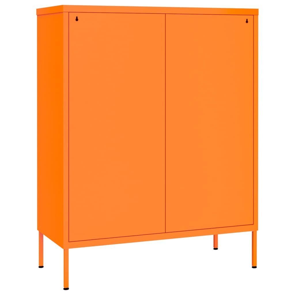 80x35x101,5 Kleiderschrank Schubladenschrank Stahl Orange cm vidaXL