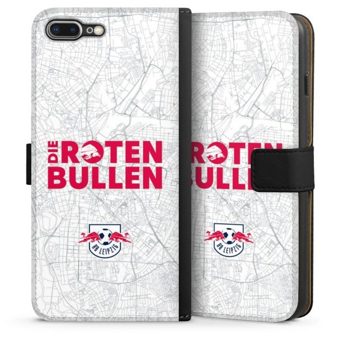 DeinDesign Handyhülle RB Leipzig Die Roten Bullen Apple iPhone 8 Plus Hülle Handy Flip Case Wallet Cover