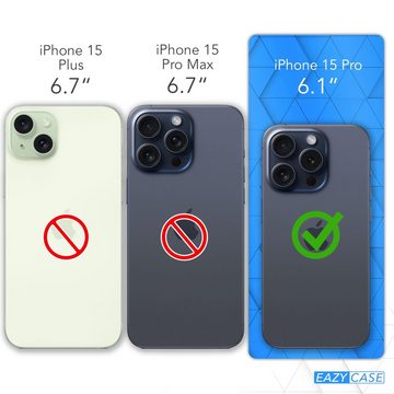 EAZY CASE Handyhülle TPU Hülle für Apple iPhone 15 Pro 6,1 Zoll, Silikon Schutzhülle mit Kameraschutz kratzfestes Bumper Nachtgrün