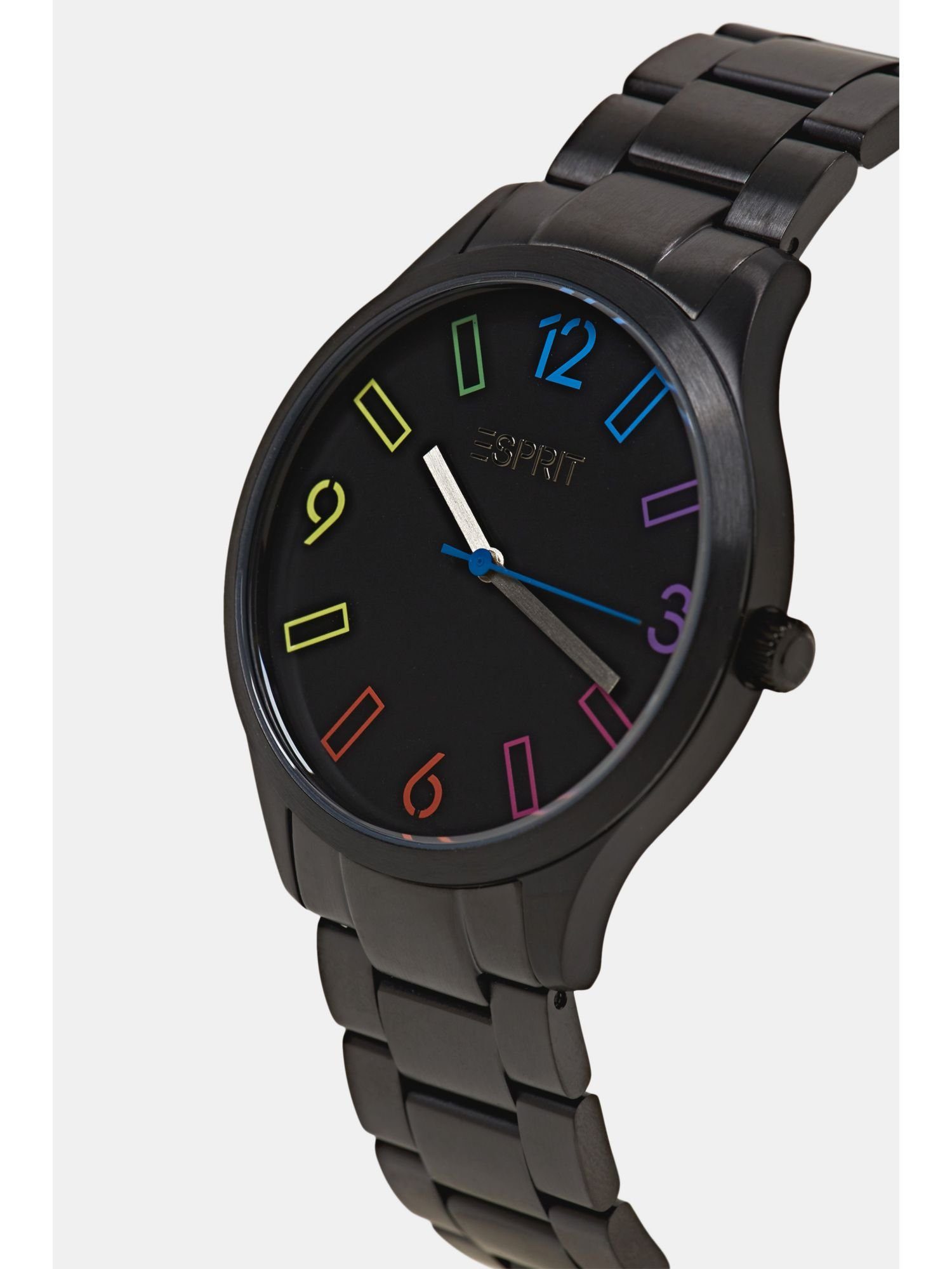 Esprit Ziffernblatt Quarzuhr Edelstahl-Armbanduhr mit mehrfarbigem