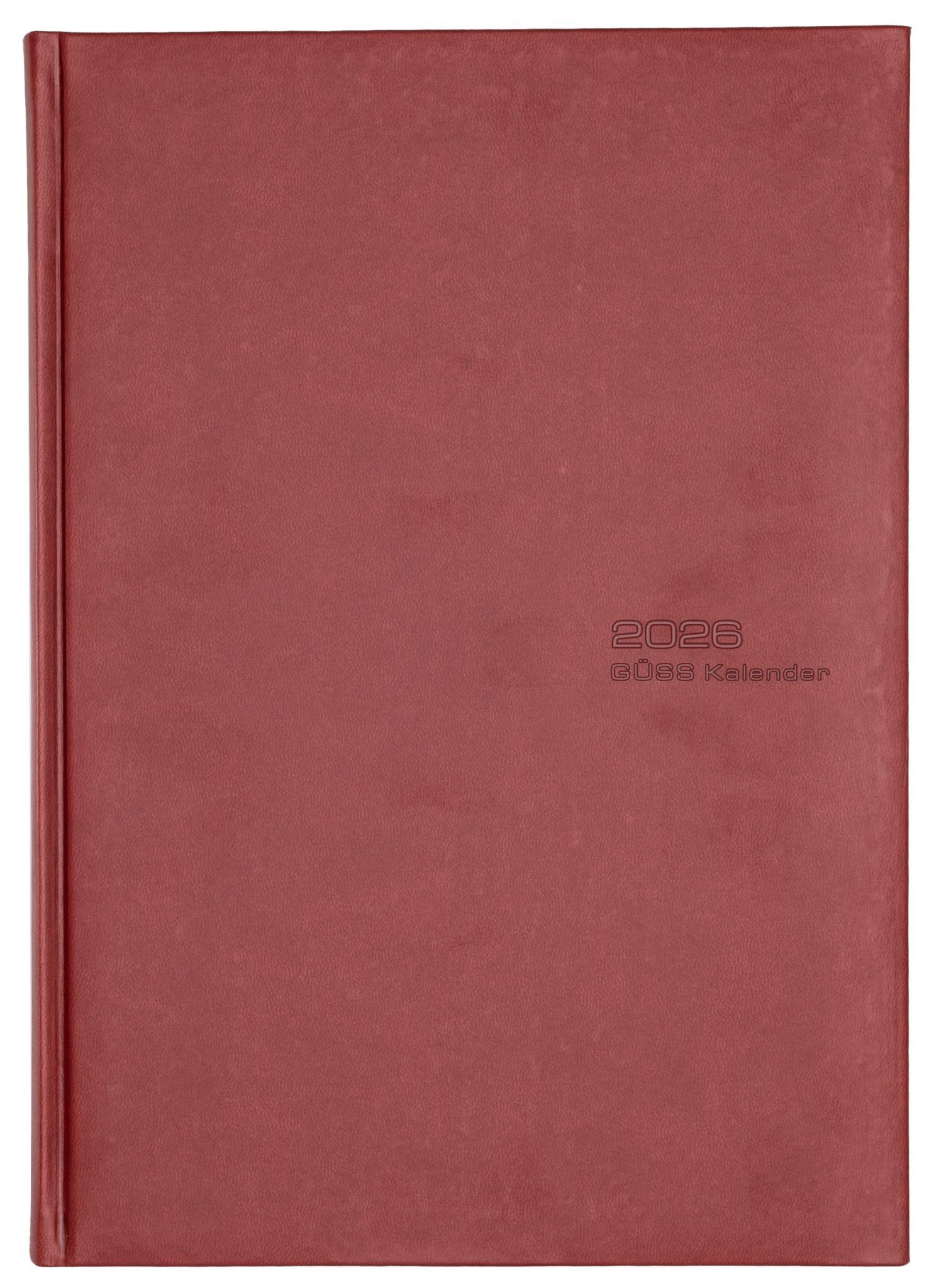 GSS Terminkalender 2026 Güss Praxis-Timer A4 Einband Tucson burgund