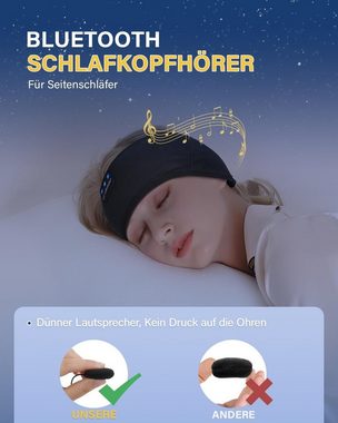 autolock schlafmaske mit kopfhörerA Schlafkopfhörer Bluetooth 5.2, Musik wireless Kopfhörer