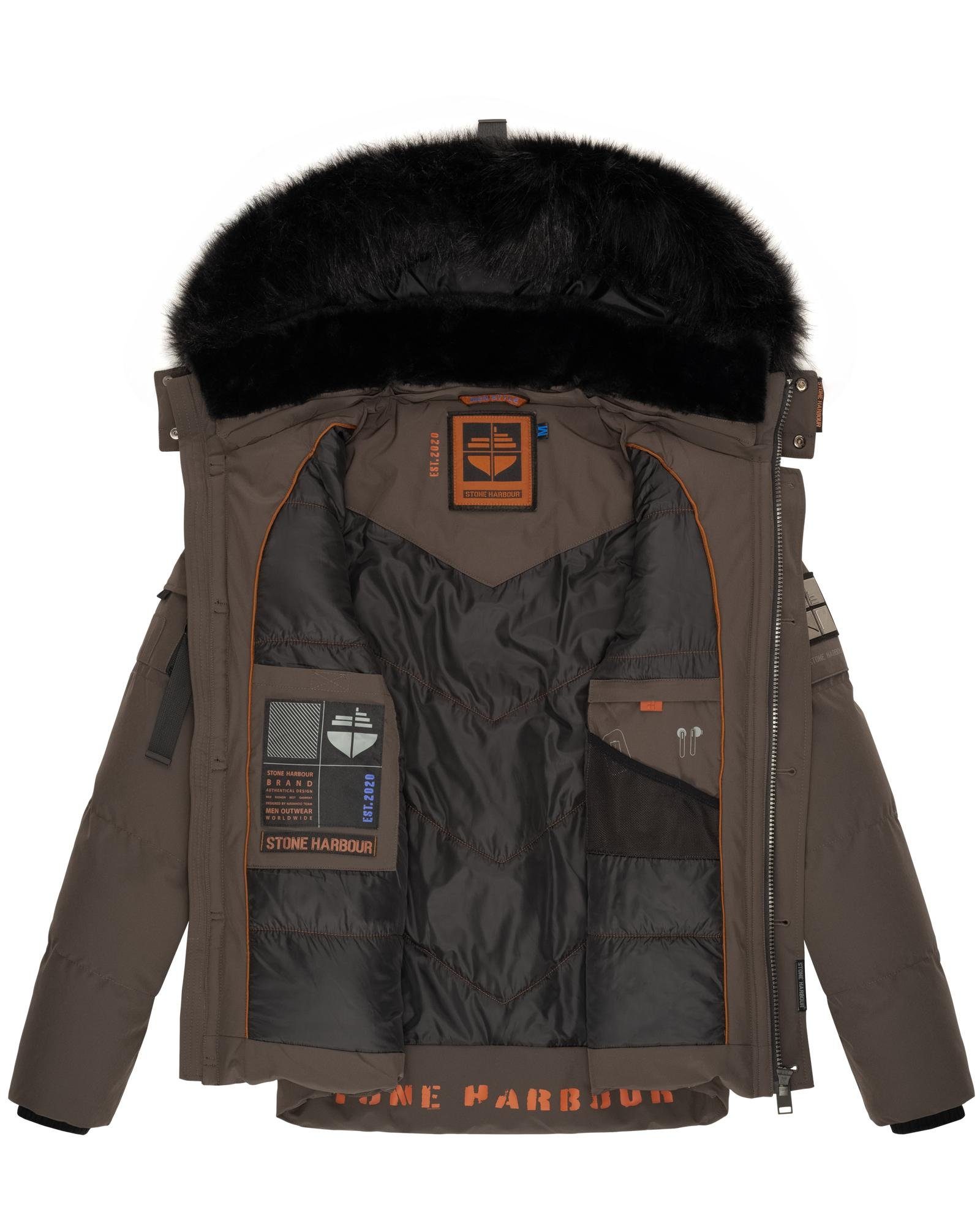 Stone Harbour Winterjacke Halvaar stylischer Winterparka mit abnehmbarer Kapuze