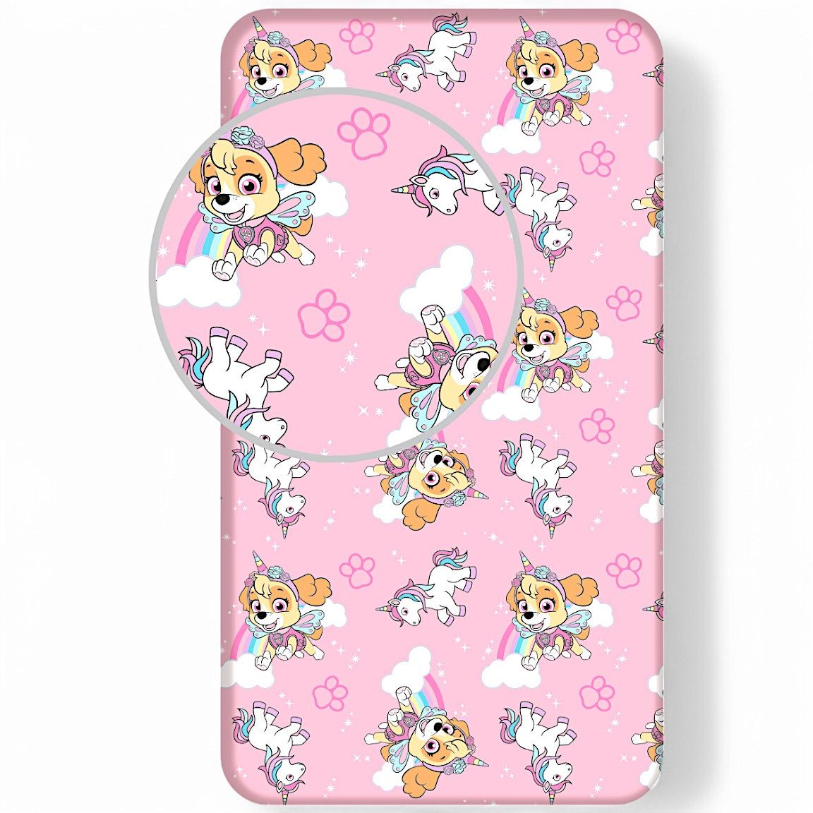 PAW PATROL Spannbettlaken Skye, Baumwolle, Gummizug: günstig online kaufen