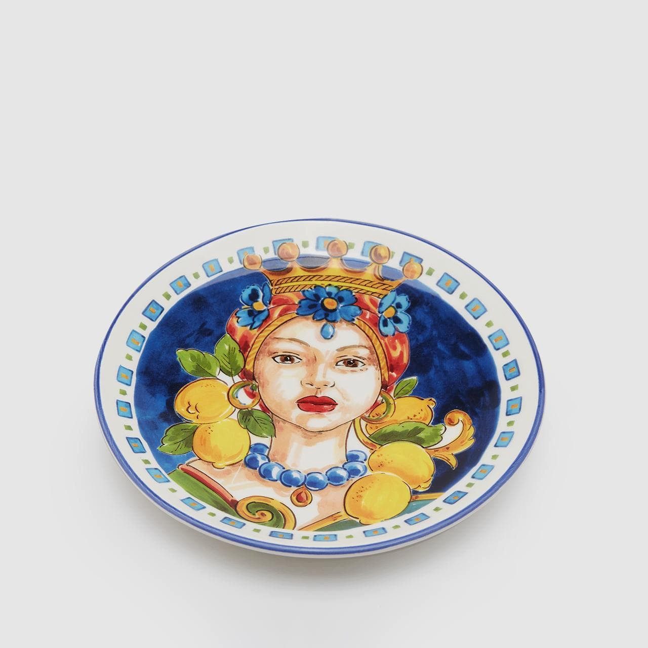 Speiseteller Speiseteller mit buntem Motiv aus Sizilien - Keramik T 2cm Ø 21,5cm