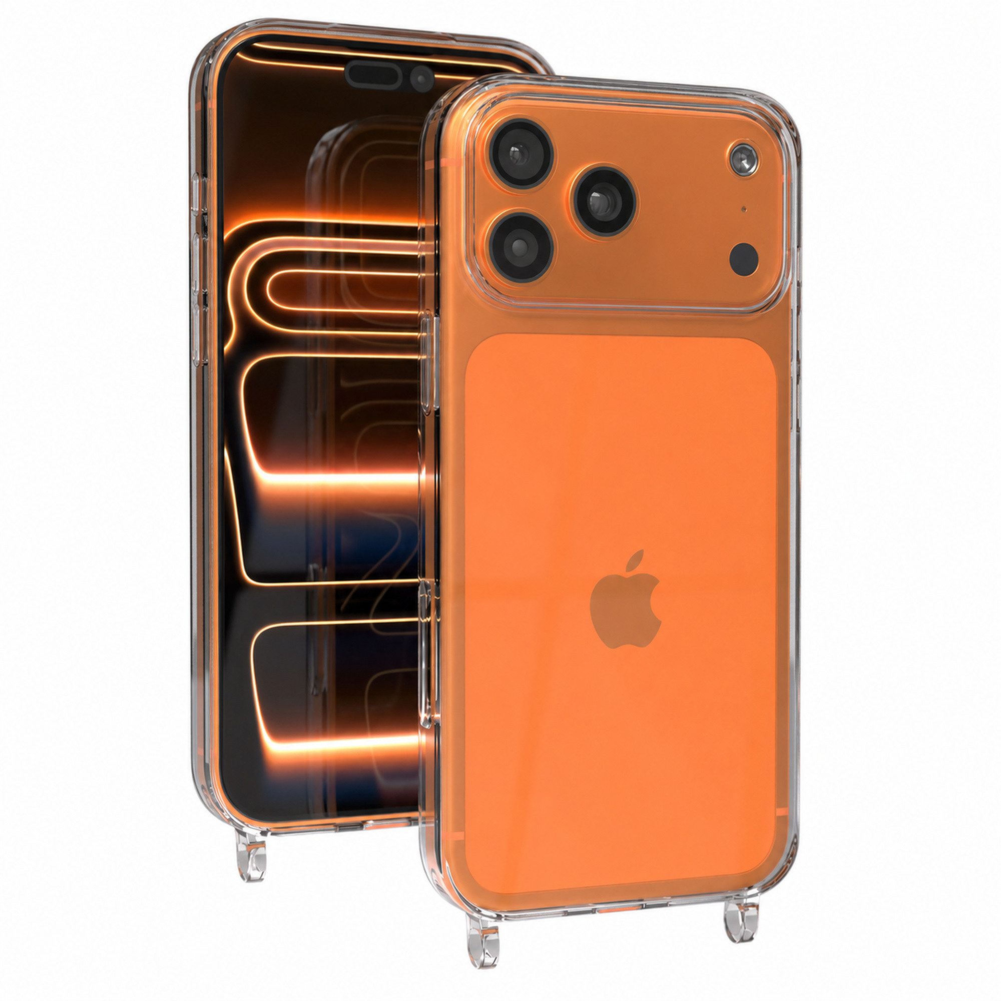 EAZY CASE Handykette Handyhülle für Handyketten mit Befestigungsösen für iPhone Modelle 6,9 Zoll, Hülle für Handykette, Transparent mit Ösen für Apple iPhone 17 Pro Max