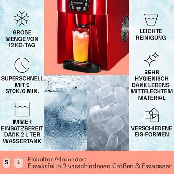 Klarstein Eiswürfelmaschine Ice Volcano 2G, Eiswürfelmaschine Eiswürfelbereiter Ice Cube Maker Eiswürfel Automat