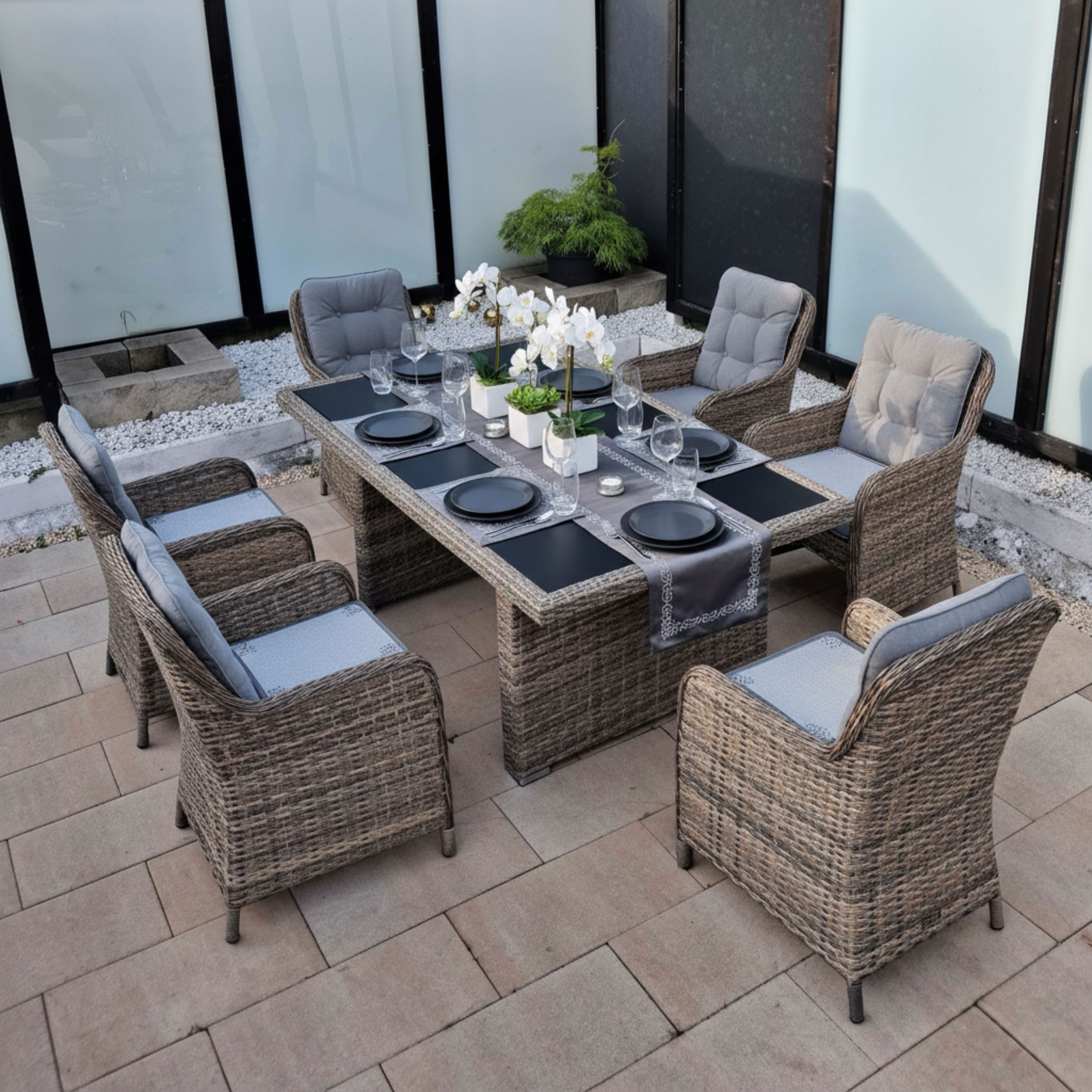 Ragnarök Möbel-Design Garten-Essgruppe gartenmöbel set KC – Bild 2 von 5
