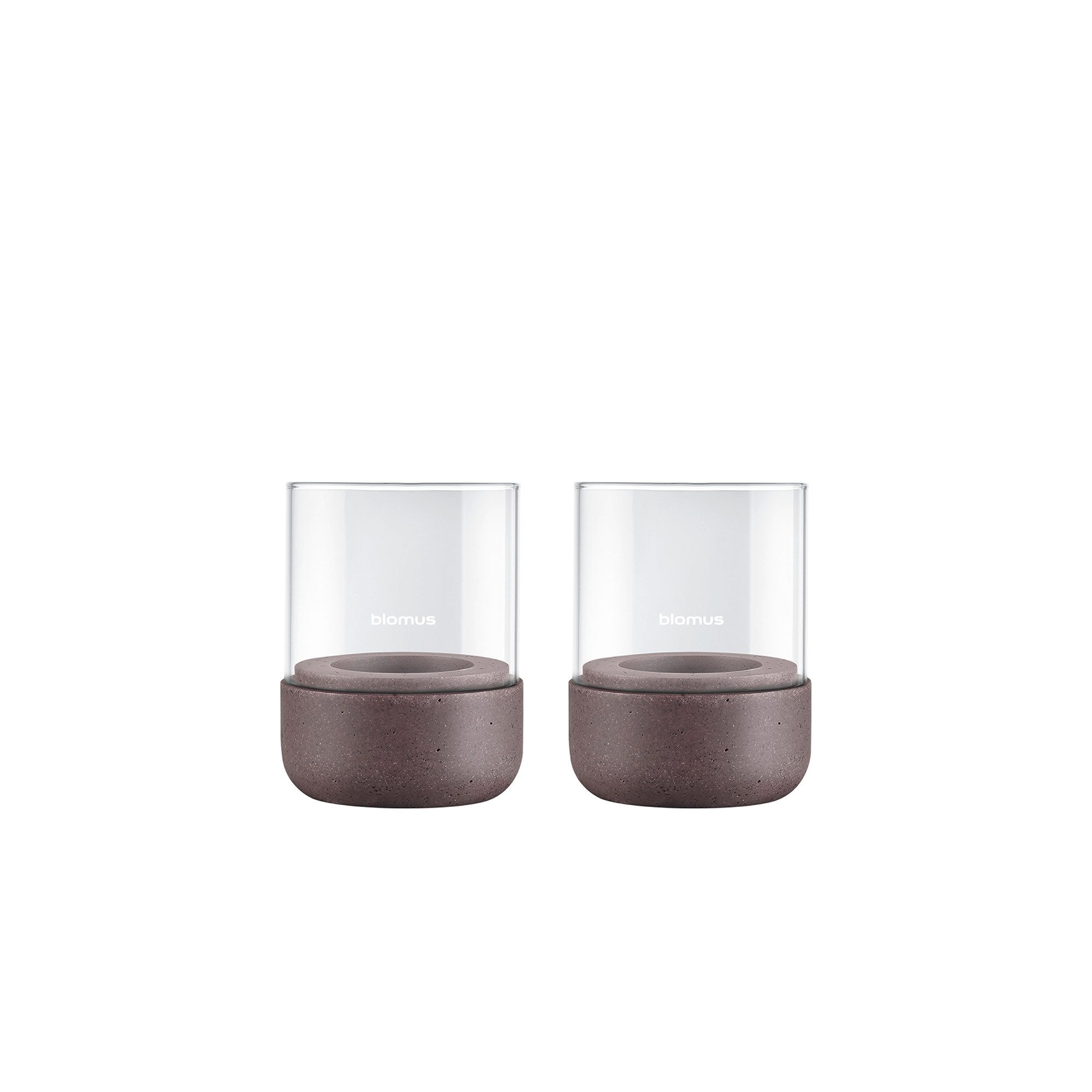 blomus Windlicht -CALMA- Glas Kerzenhalter, Stimmungslicht: modernes Deko-Design (2 St), Exklusive Betonoptik, Handgefertigt, Verschiedene Größen & Farben
