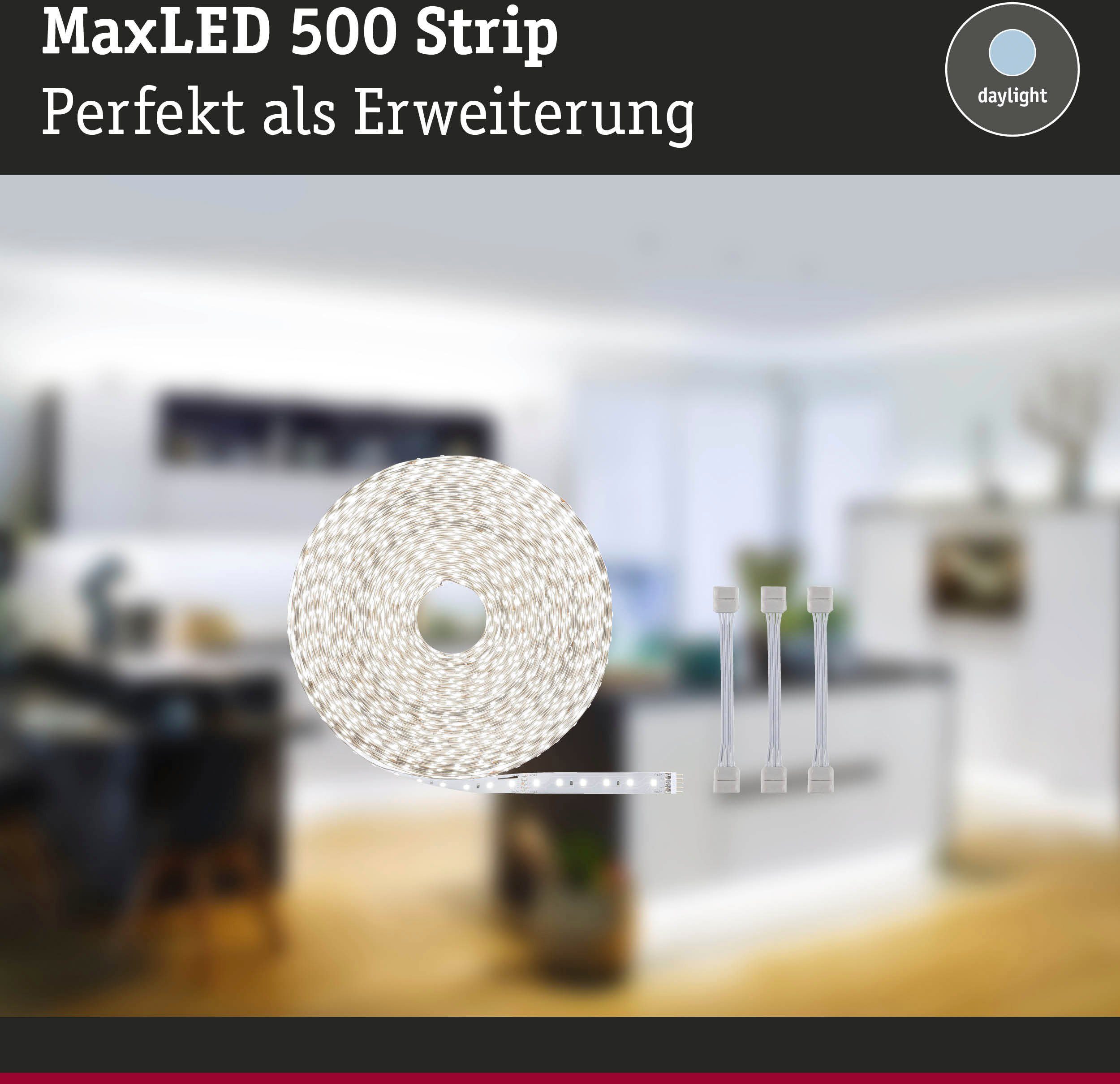 Einzelstripe 500 Paulmann LED-Streifen Adapterkabel 20m, 550lm/m, MaxLED unbeschichtet 72W 20m Tageslichtweiß 1-flammig,