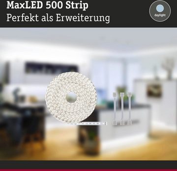 Paulmann LED-Streifen MaxLED 500 Einzelstripe Adapterkabel 20m Tageslichtweiß 72W 550lm/m, 1-flammig, 20m, unbeschichtet