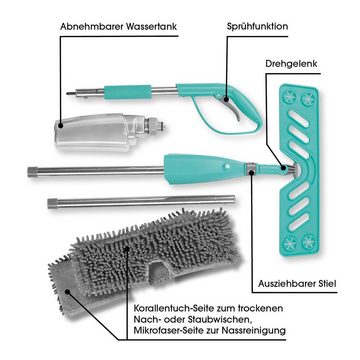 CLEANmaxx Wischmopp inkl. Teleskopstange & Wendefunktion, 700ml Tank