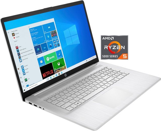 HP 17 cp0057ng Notebook (43,9 cm 17,3 Zoll, AMD Ryzen 5 5500U, Radeon™, 512 GB SSD, Kostenloses Upgrade auf Windows 11, sobald verfügbar)  - Onlineshop OTTO