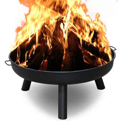 Randaco Feuerschale Feuerschale Terrasse Grills mit Griffen Gemütliche Feuer Feuerkorb