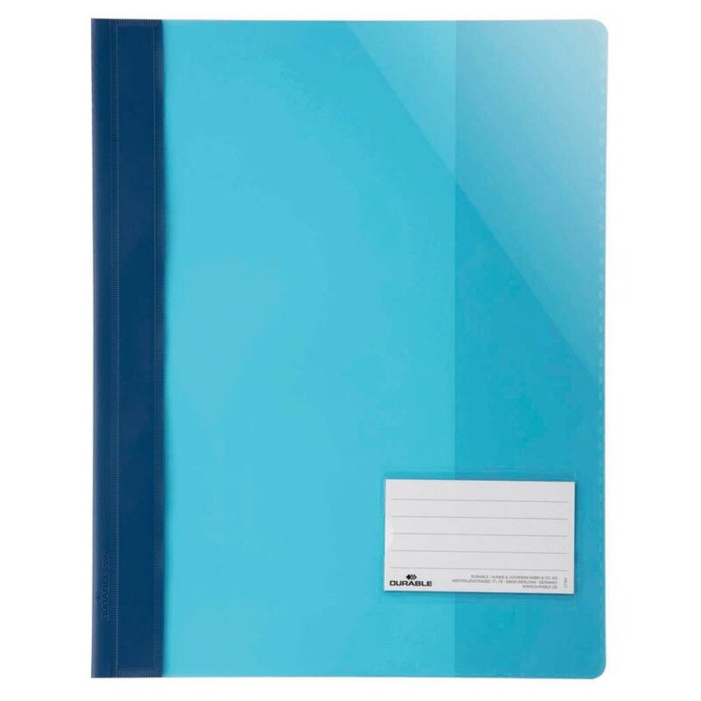 DURABLE Hefter 25 DURABLE Schnellhefter blau DIN A4 überbreit