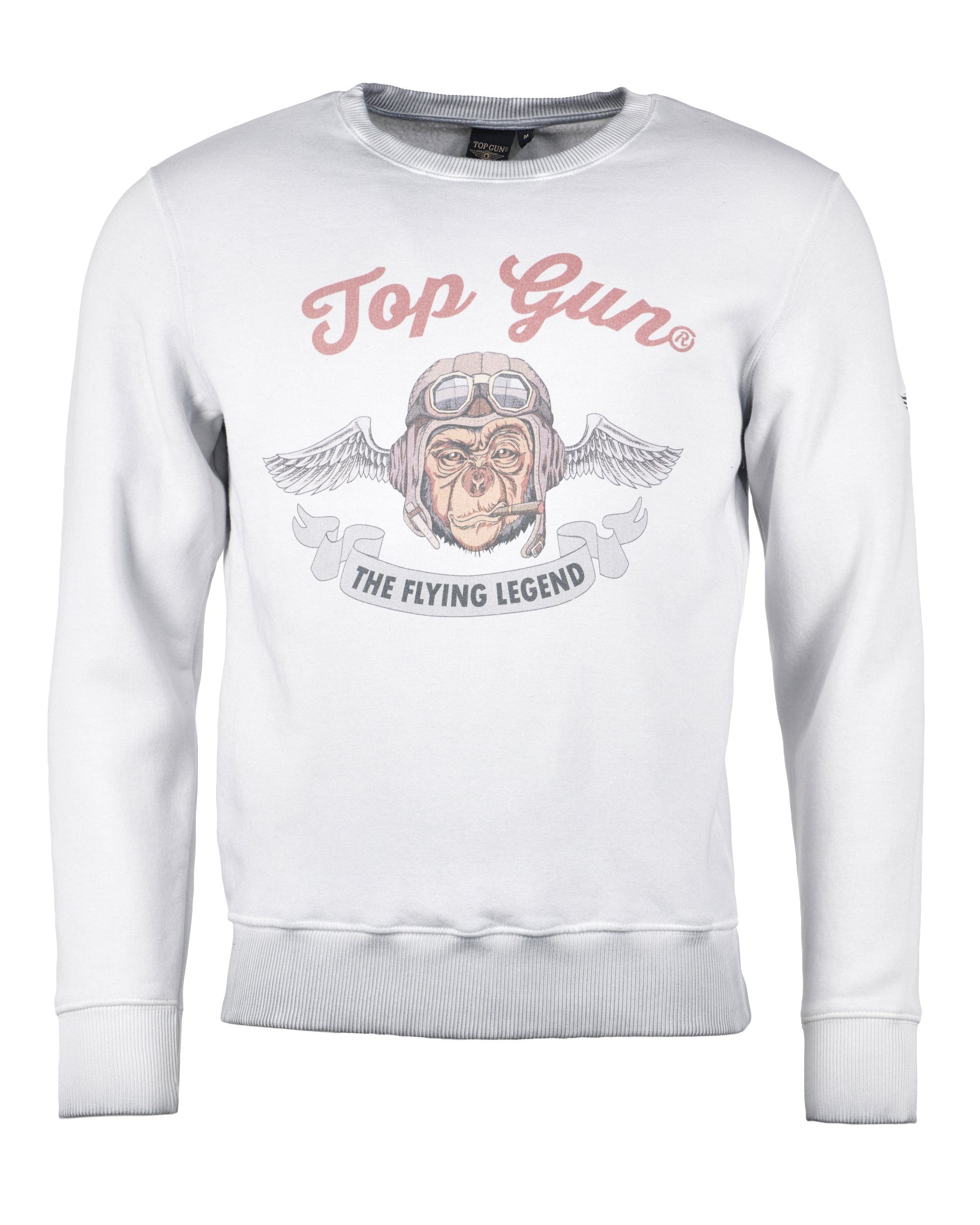 TOP GUN Sweater Smoking Monkey TG20191034, Weiches Sweatshirt von Top Gun