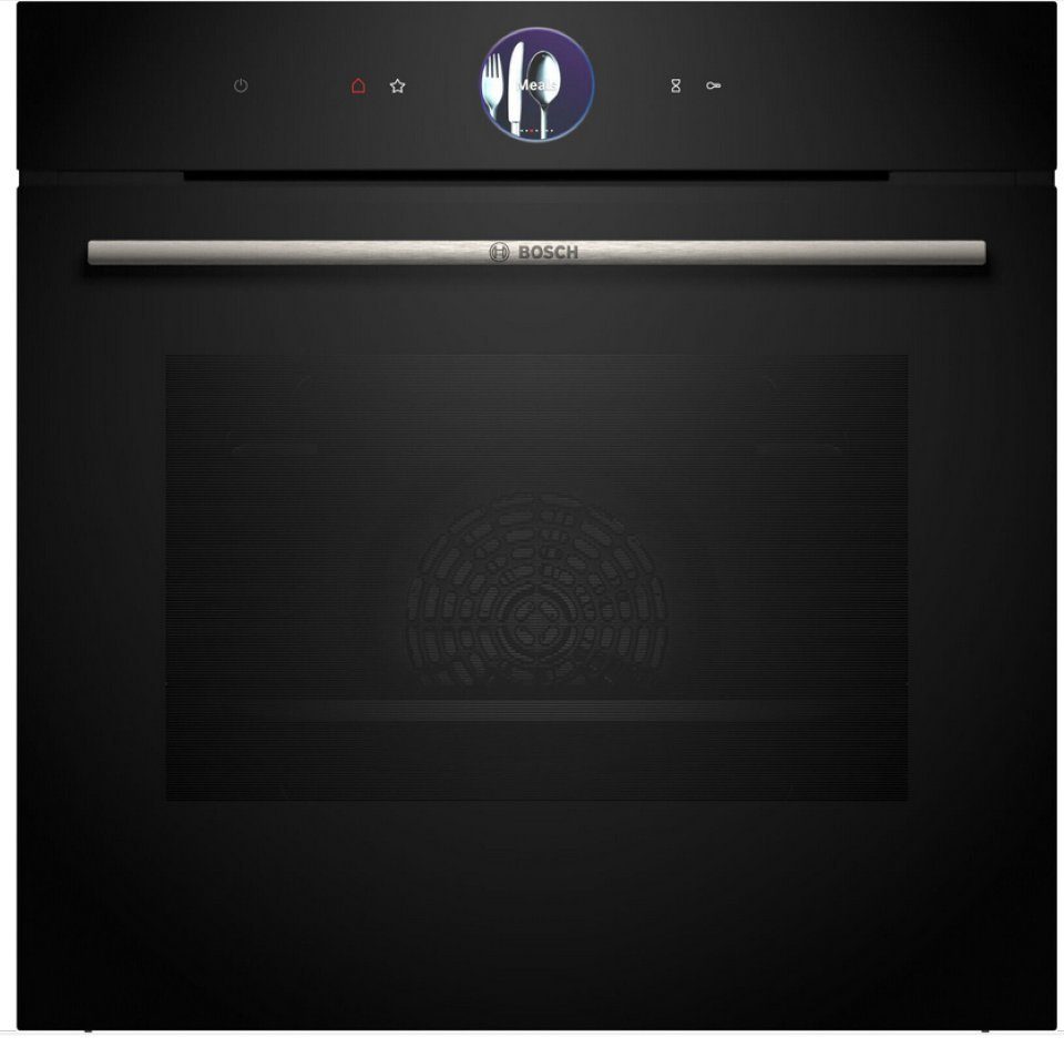 BOSCH Backofen Serie 8 HBG7764B1 Serie 8, Einbau-Backofen, 60 x 60 cm, Schwarz,EEK:A+, mit Teleskopauszug nachrüstbar, Pyrolyse-Selbstreinigung, Clip-Vollauszug HEZ638070 nachrüstbar