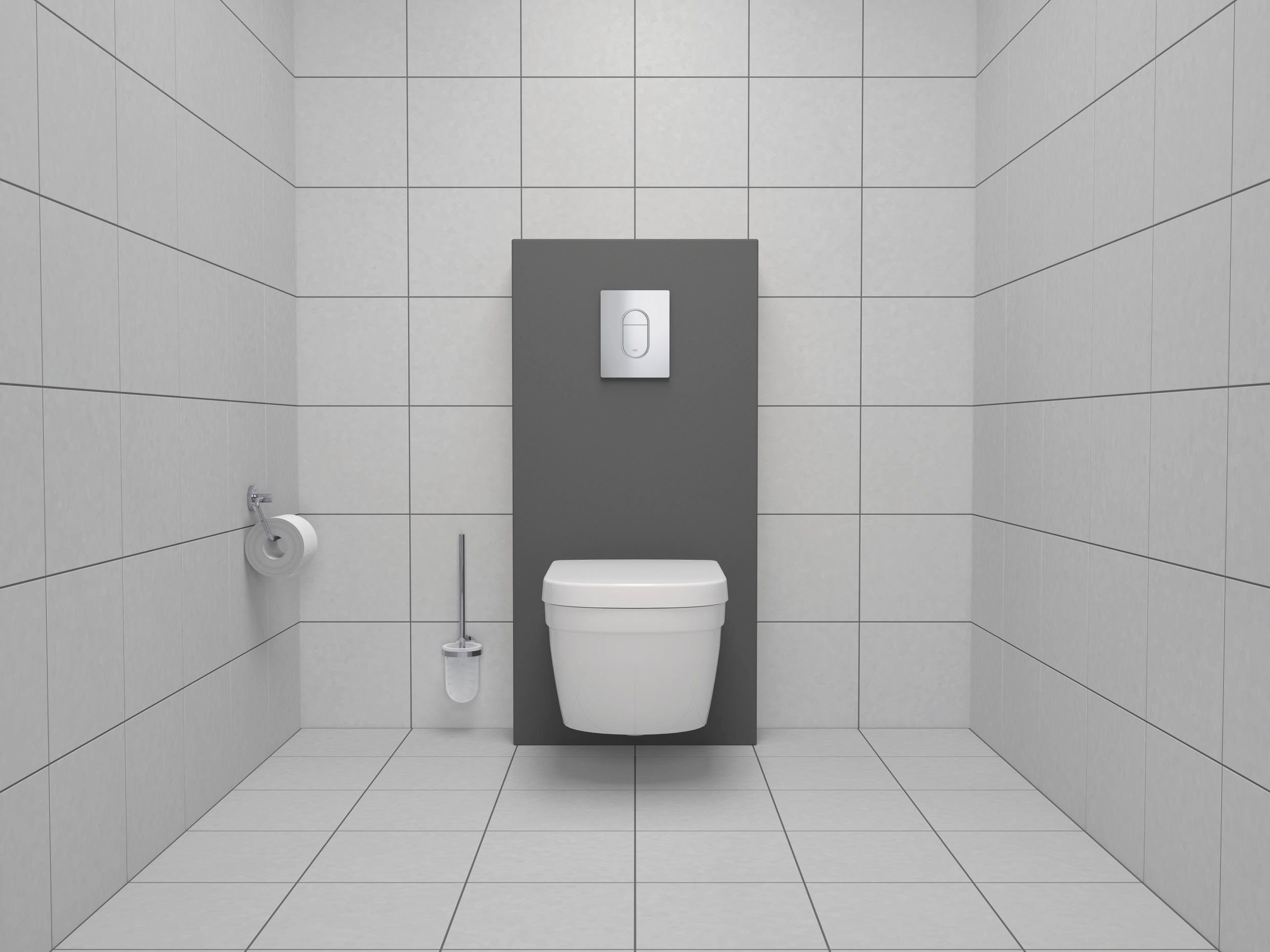 pflegeleichte WC-Garnitur langlebige (1-tlg), Grohe Essentials, Chromoberfläche