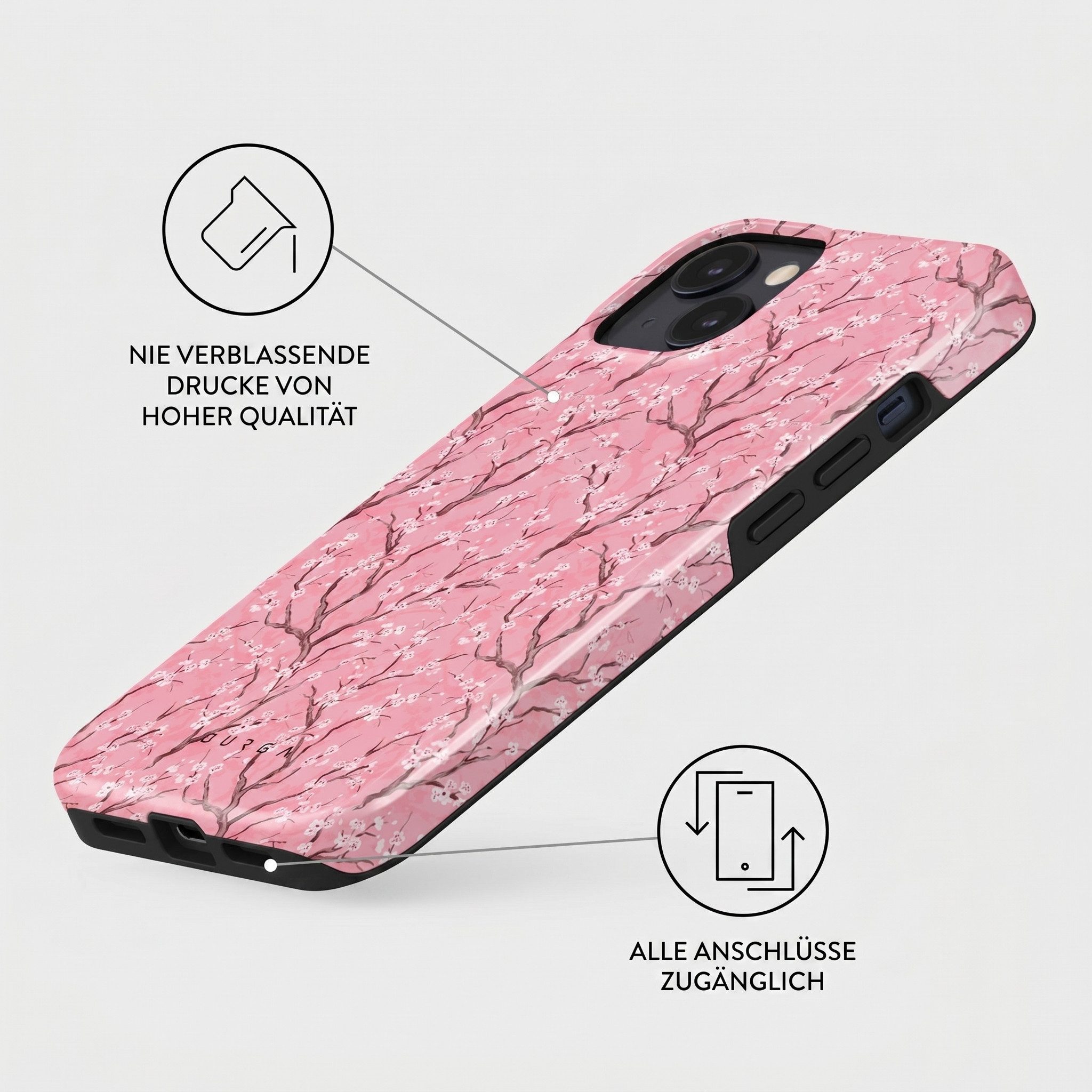 BURGA Backcover Burga Tough Back Cover MagSafe Apple iPhone 15 - Sakura