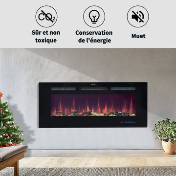 VIK Elektrokamin MX283186AAS, VIK In Wall Electric Fireplace 36 /42 inch 13 crystal effects 13 flame effects Wall Installation AdjustableThermostat Control 2 Heat Settings Safety Cut-Out System