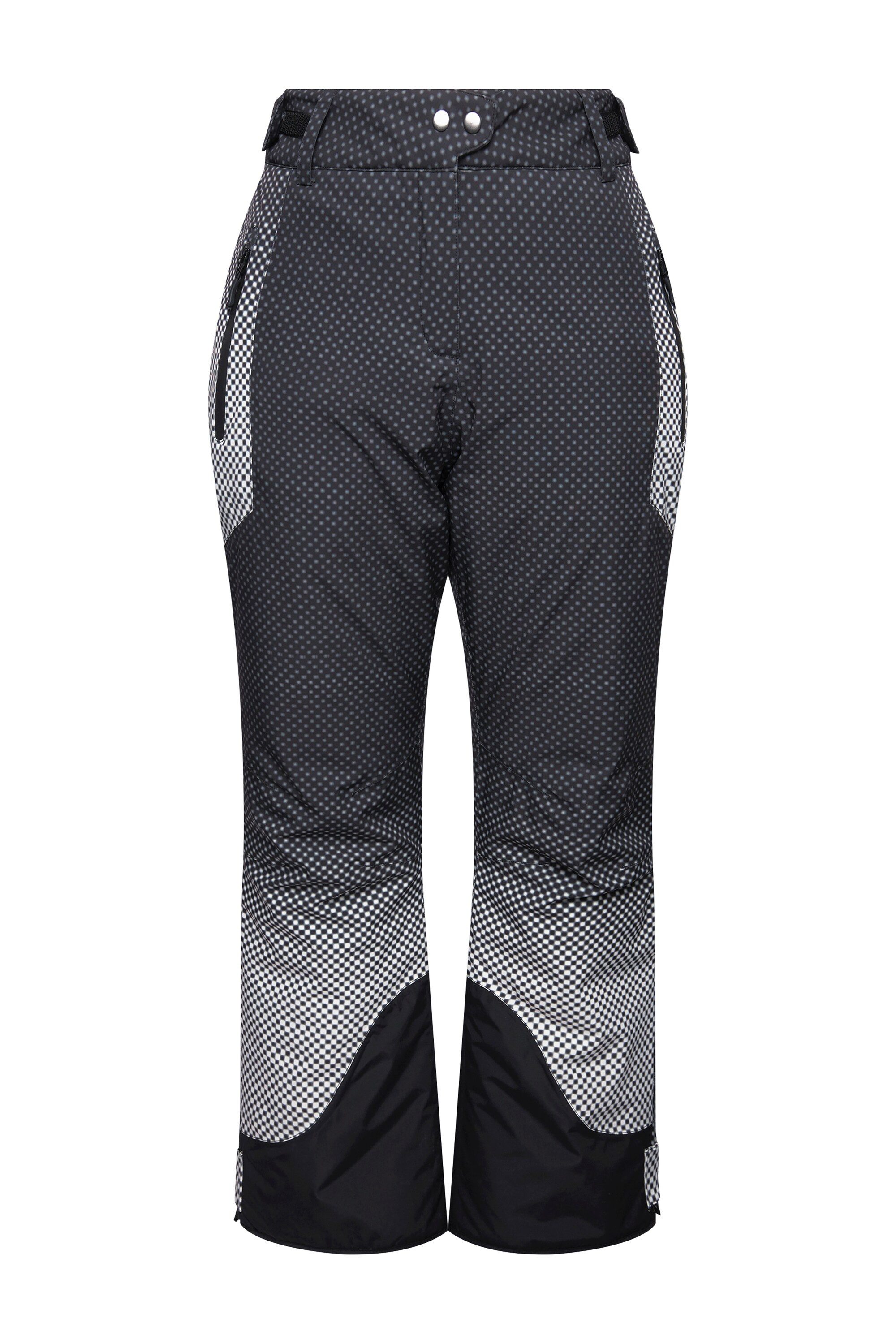 Ulla Popken Funktionshose Skihose wasserdicht Punkte Klettriegel Schneefang günstig online kaufen