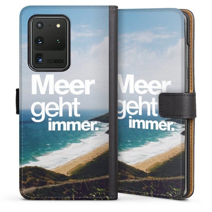 DeinDesign Handyhülle Meer Urlaub Sommer Meer geht immer Samsung Galaxy S20 Ultra Hülle Handy Flip Case Wallet Cover