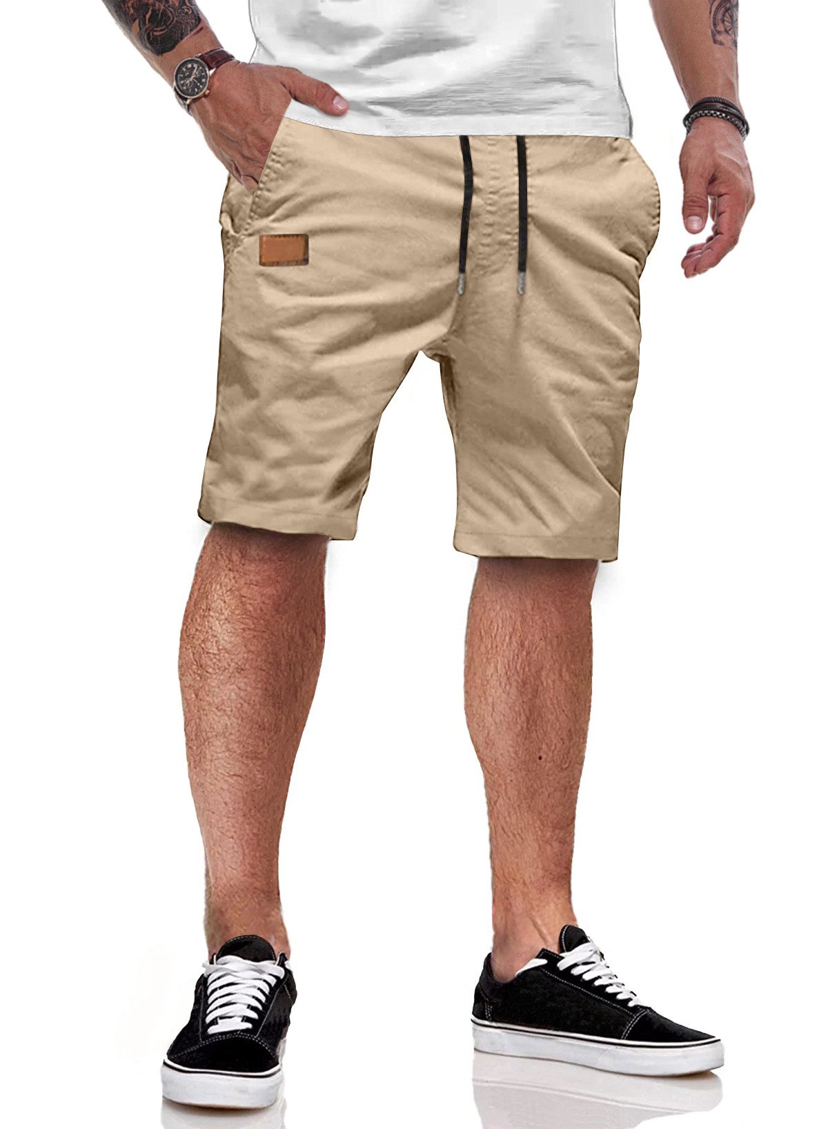 JMIERR Chinoshorts Kurze Hosen Herren Shorts Herren Sommer Baumwolle (shorts) in Unifarbe