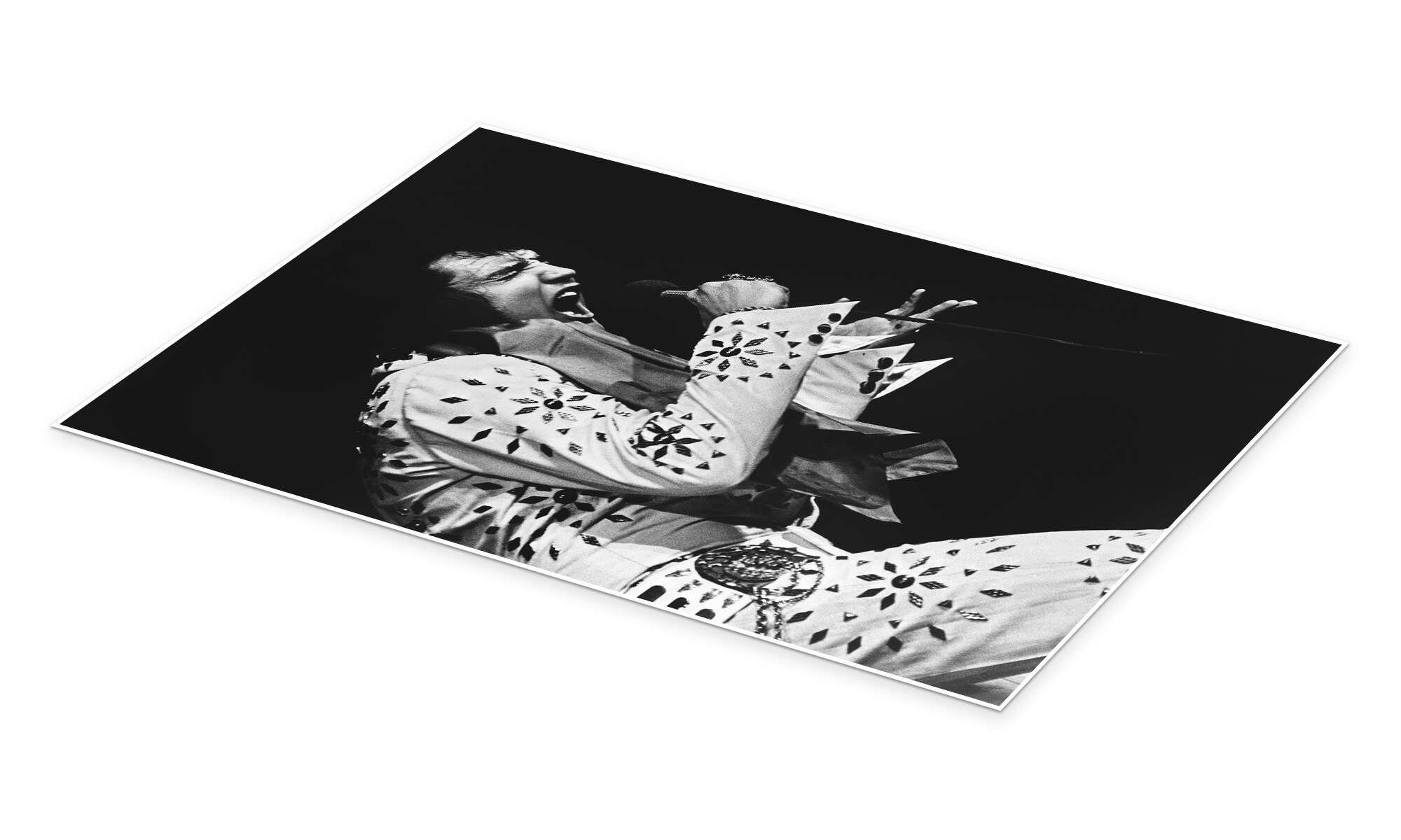 Posterlounge Wandbild Elvis Presley auf Tournee 1972, Bridgeman Images, erhältlich als Poster, Leinwandbild, Wandsticker oder Acrylglasbild