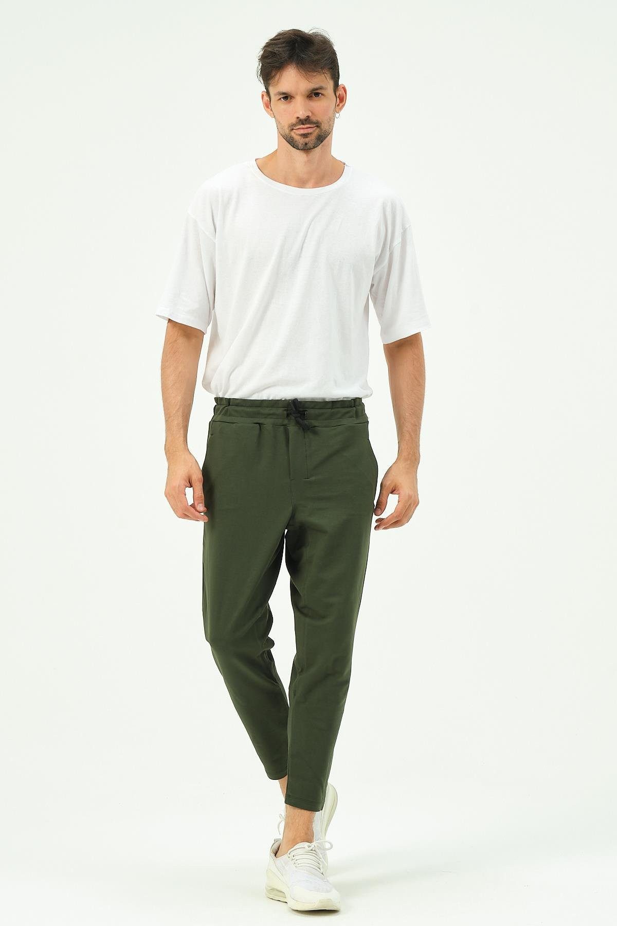 C&CITY Pyjama Herren Straight Leg Gesäßtaschen Jogginghose