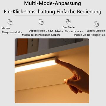 GelldG LED Unterbauleuchte Unterbauleuchte Küche LED, Schreibtischlampe Akku mit Magnet