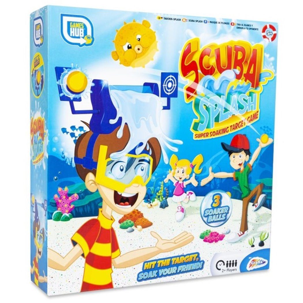 Lelin Spiel SCUBA SPLASH - Super soaking target game. Wasserspiel Partyspiel, Gesellschafts- Kinder- und Partyspiel
