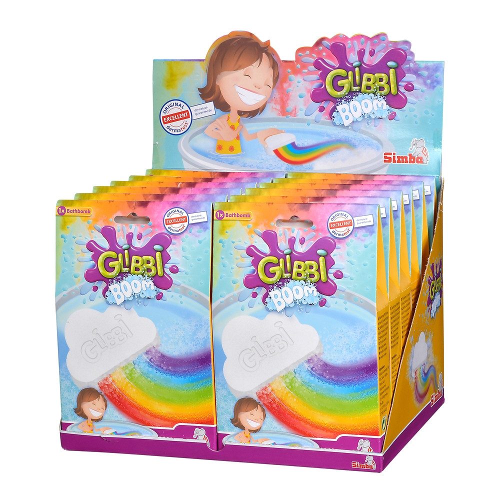 Simba Dickie Badekugel Glibbi Badebombe Boom mit Regenbogeneffekt