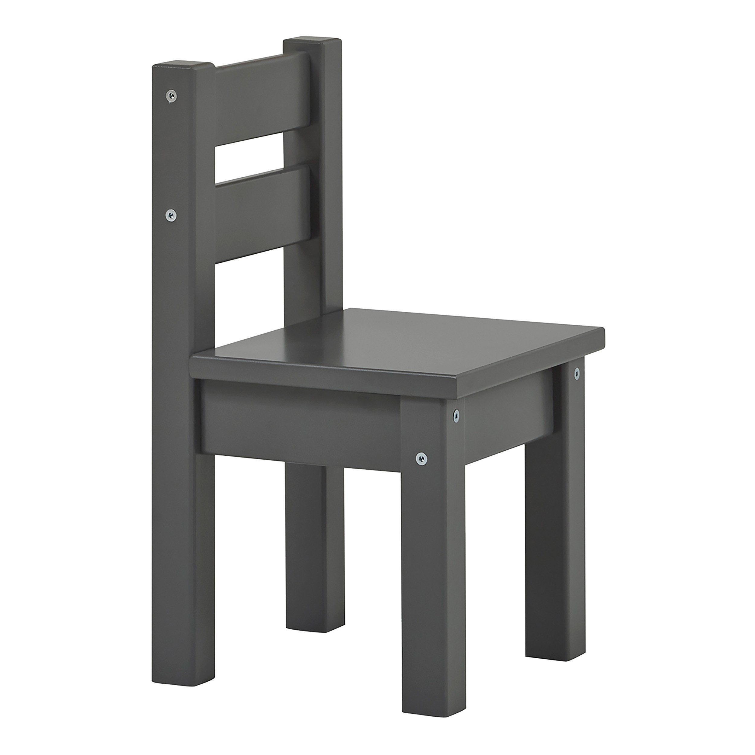 Hoppekids Stuhl MADS Kinderstuhl aus massivem Kiefernholz und MDF-Holz Anthrazit | Stühle