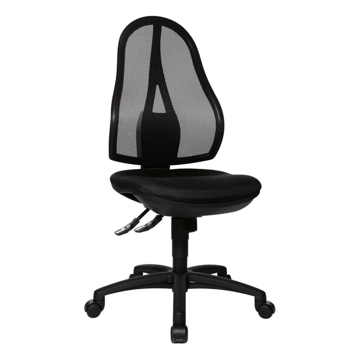 TOPSTAR Schreibtischstuhl Open Point SY, mit Bandscheibensitz und ergonomischem Netzrücken, (ohne Armlehnen) schwarz