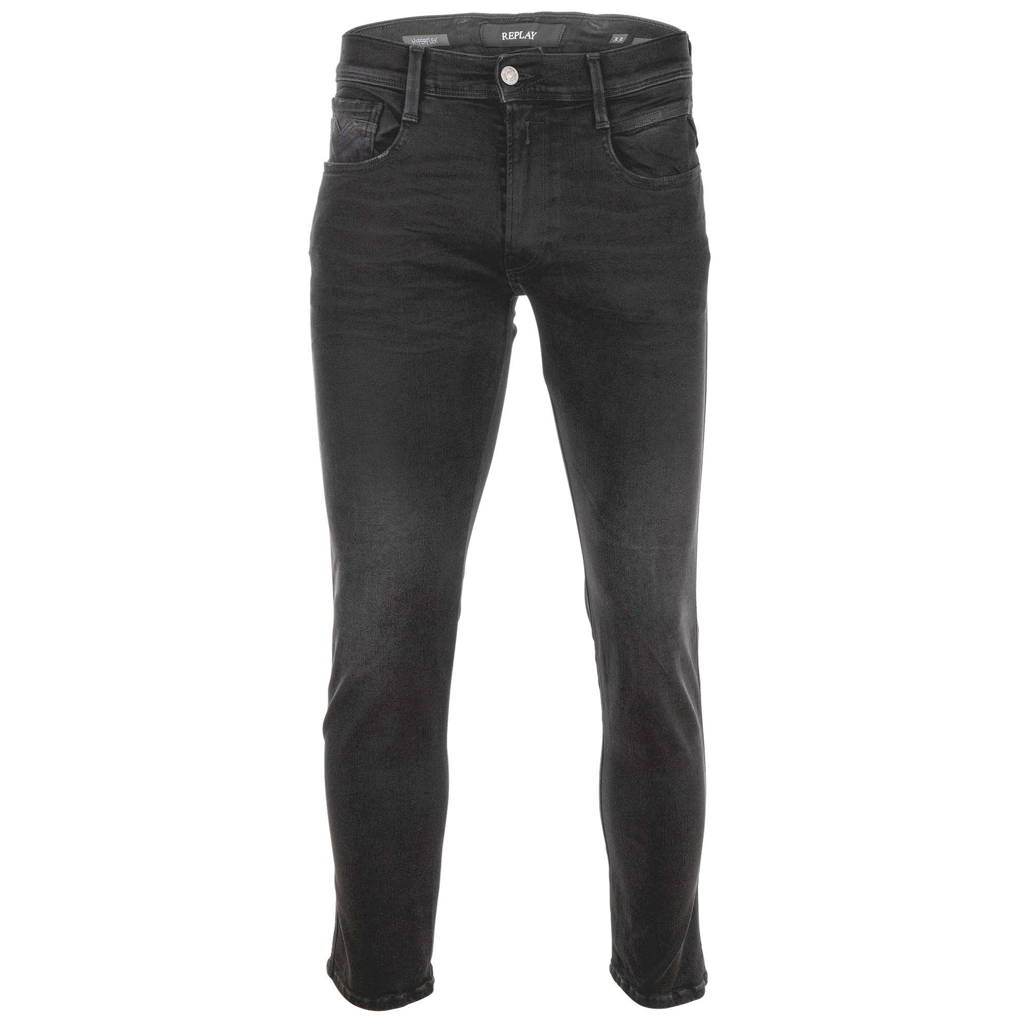 Replay Regular-fit-Jeans Herren Jeans Baumwolle Hyperflex ANBASS