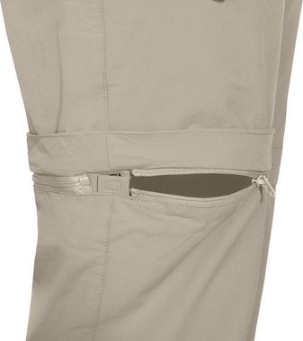 Bergson Zip-off-Hose VIDAA COMFORT Zipp-Off Damen Wanderhose, leicht, strapazierfähig, Normalgrößen, beige