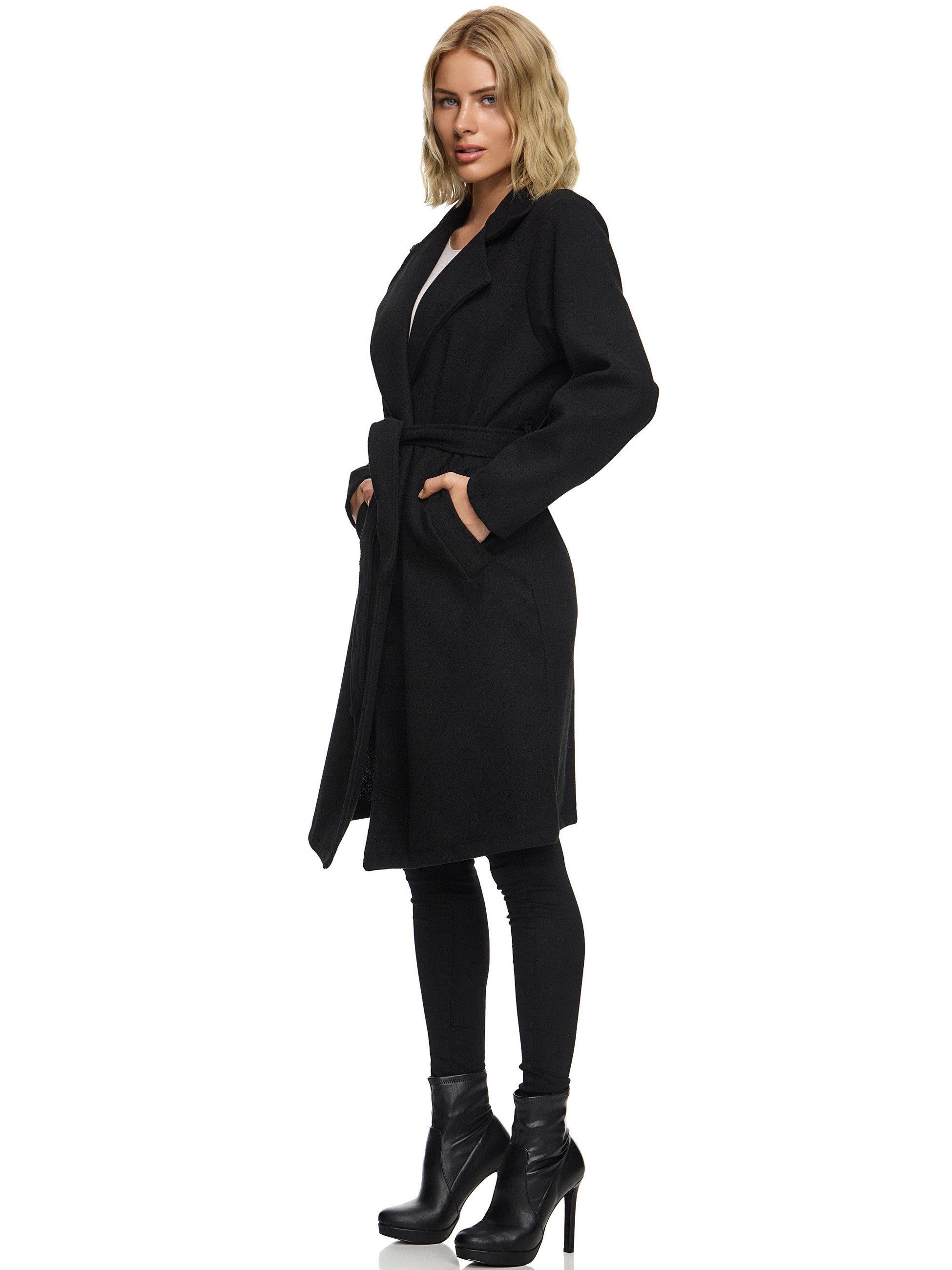 Worldclassca Trenchcoat Worldclassca Damen TRENCHCOAT mit Gürtel Reverskragen langer Mantel