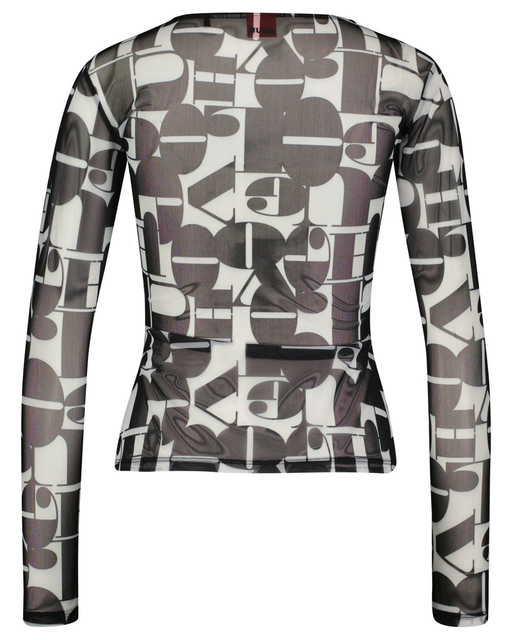HUGO T-Shirt Damen Langarmshirt Fit Slim (1-tlg) (15) schwarz DIRALINA_2