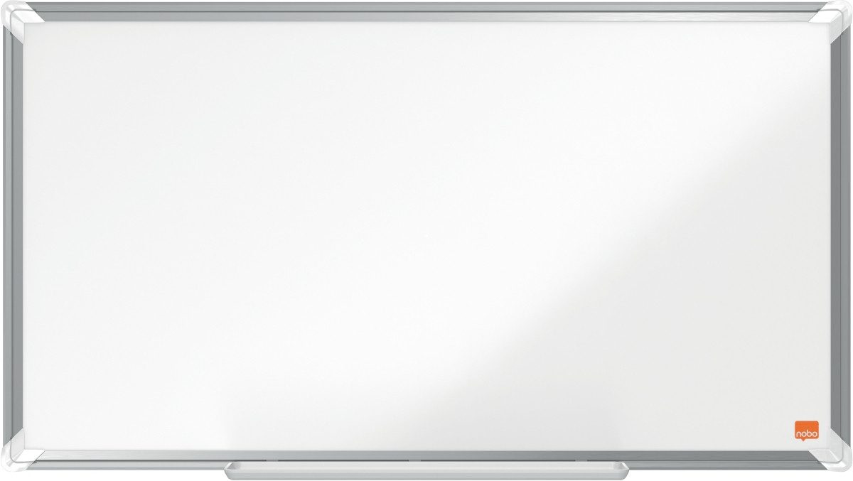 NOBO Magnettafel Whiteboard Premium Plus Emaille Widescreen 32 Zoll magnetisch Alu-Rahm